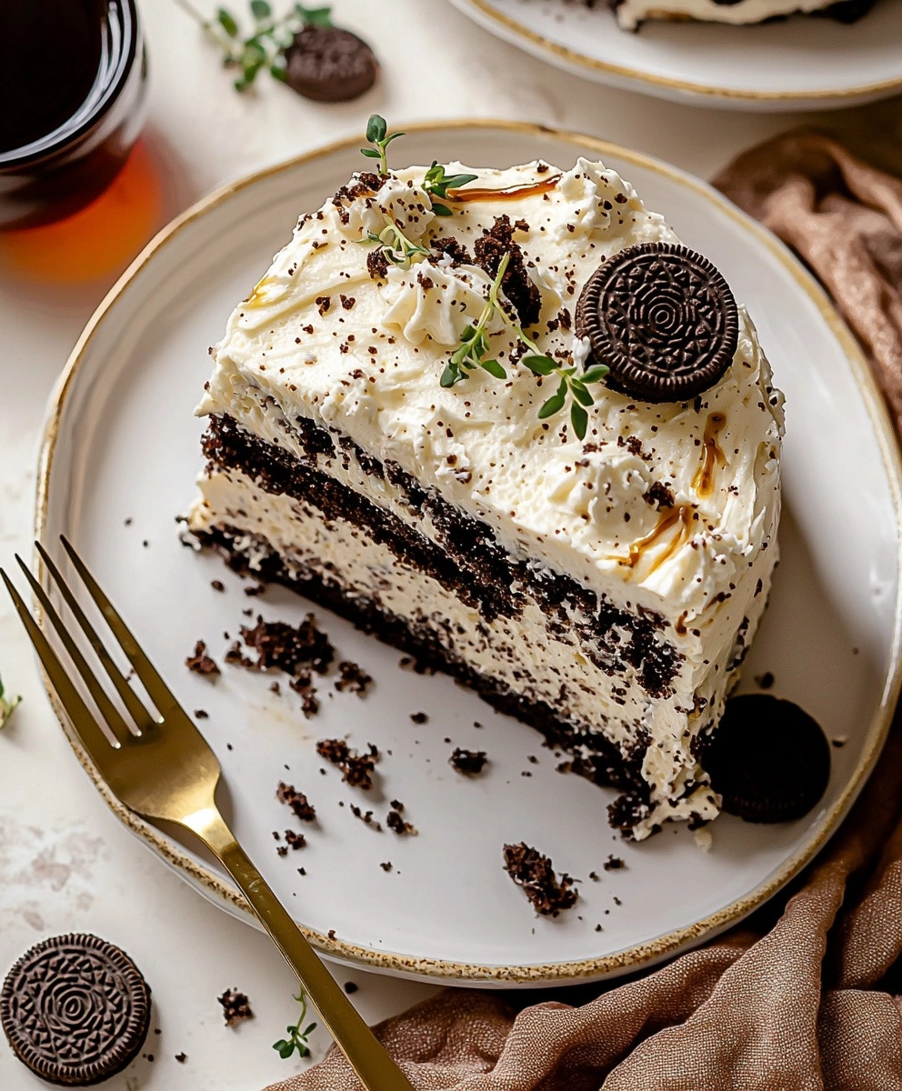 Vegan Vanilla Oreo Cake