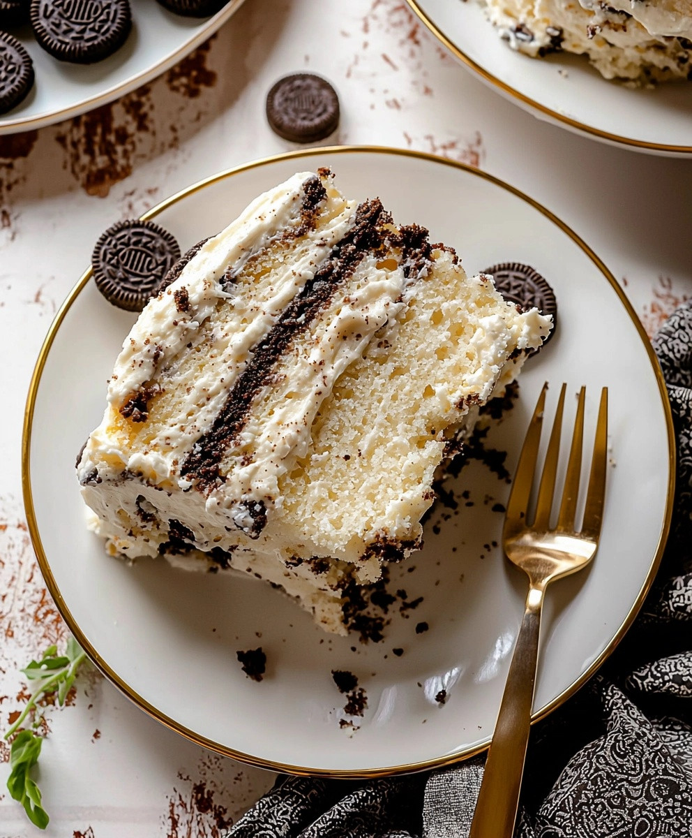Vegan Vanilla Oreo Cake