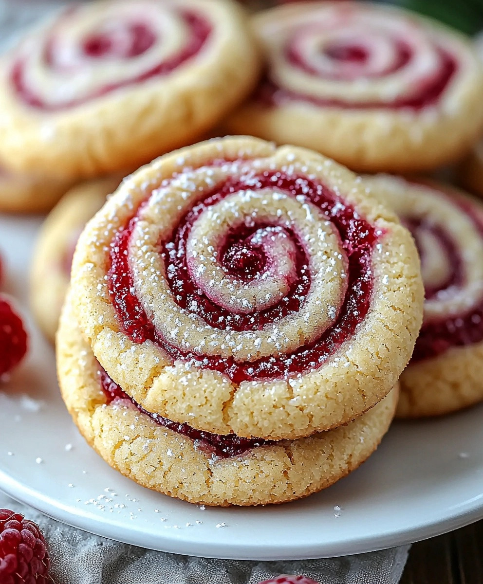 Raspberry Swirl Cookies