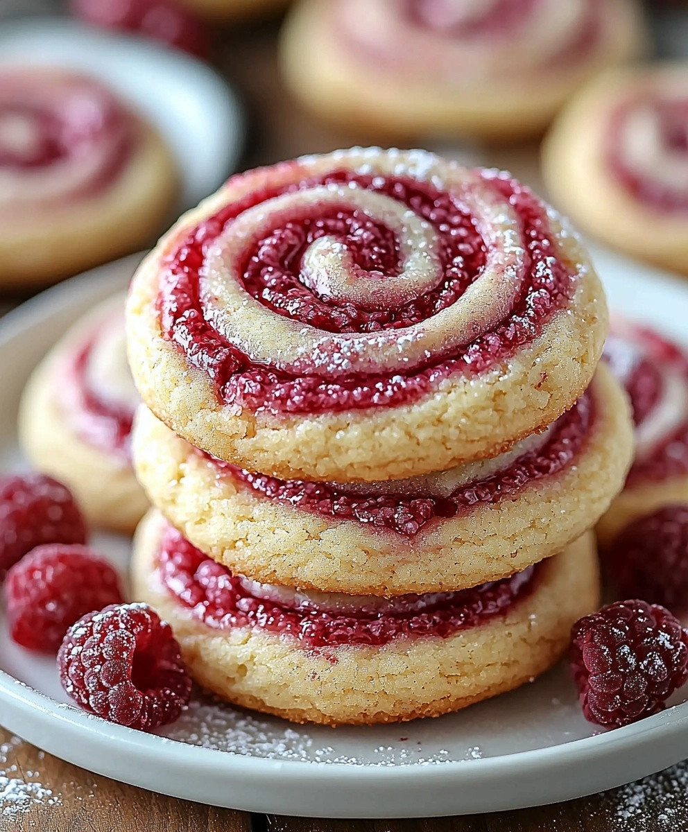 Raspberry Swirl Cookies
