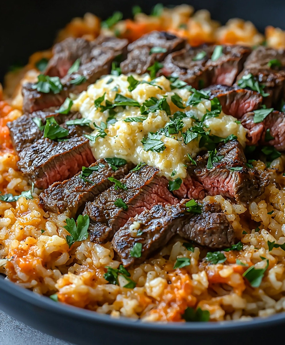 Steak Queso Rice