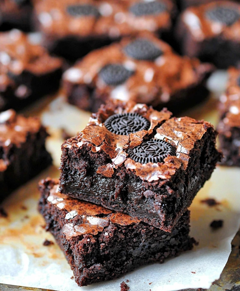 Oreo stuffed brownies