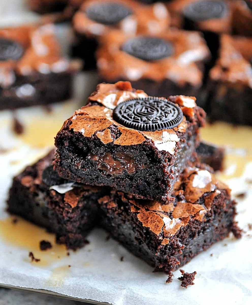 Oreo stuffed brownies