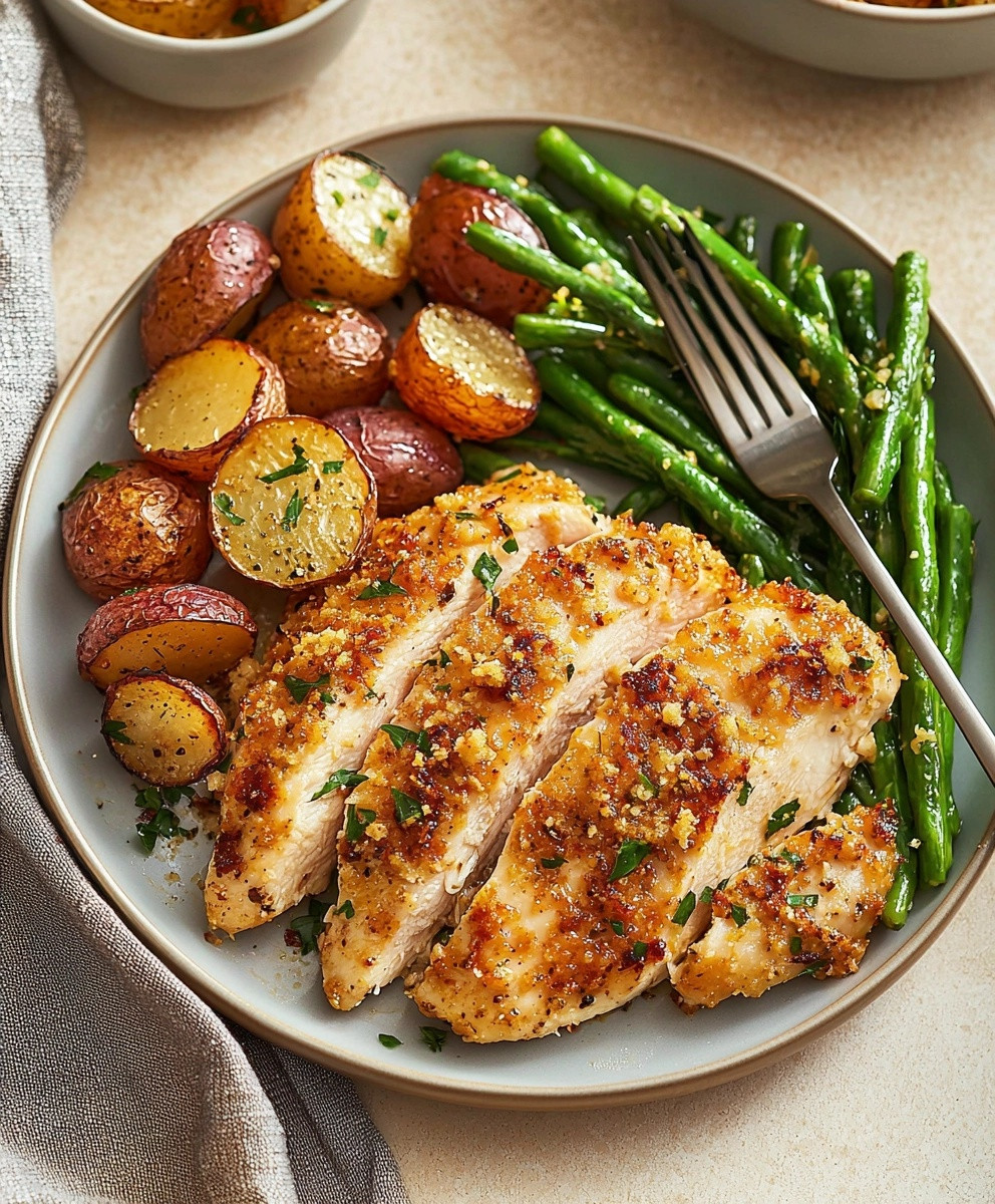 Parmesan Crusted Chicken Dinner