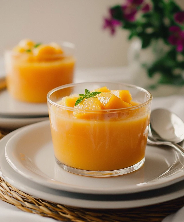 Mango Coconut Pudding