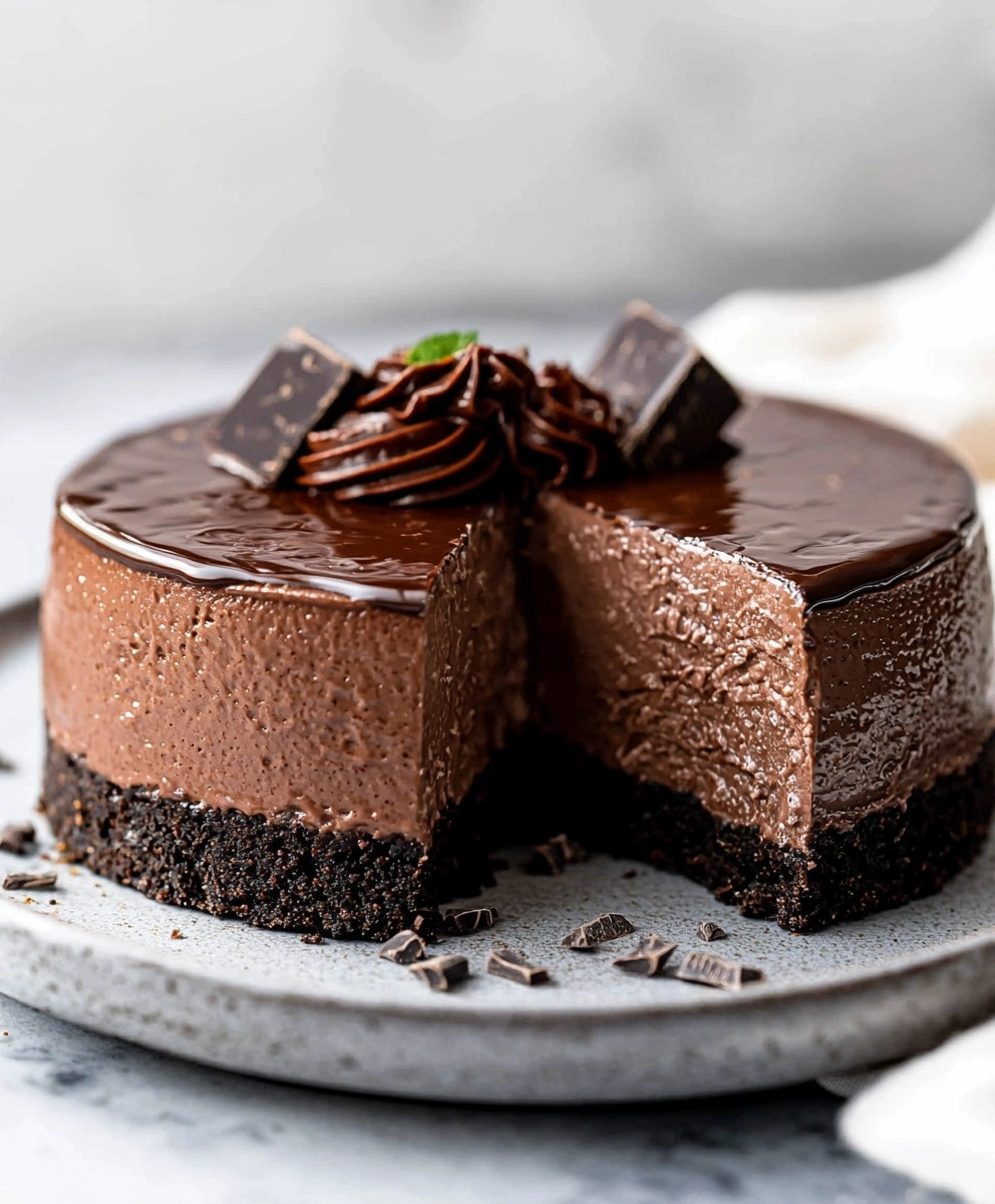No Bake Chocolate Cheesecake