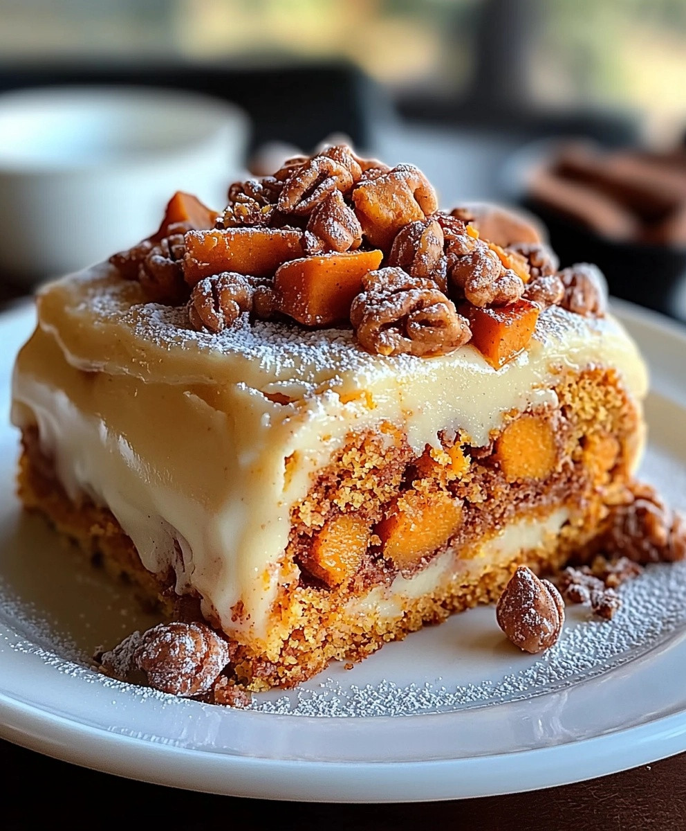 Sweet Potato Cinnamon Roll Cake