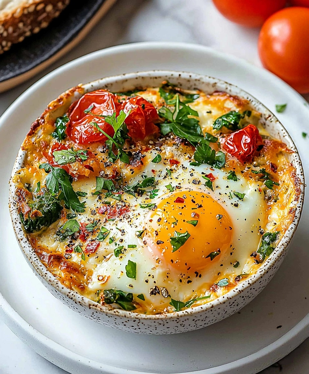 Baked Feta Eggs