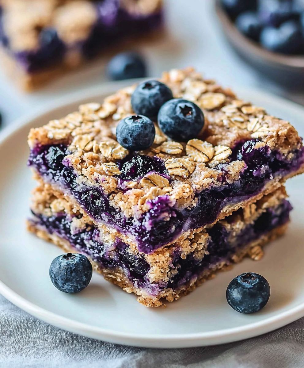 Blueberry Oatmeal Breakfast Bars