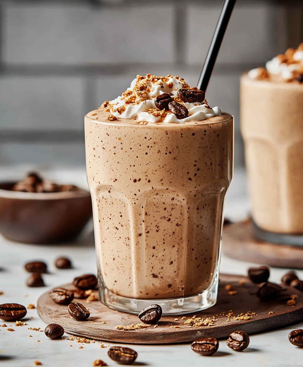 Tahini date coffee smoothie