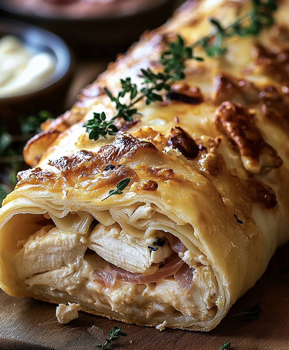 Chicken Cordon Bleu Stromboli