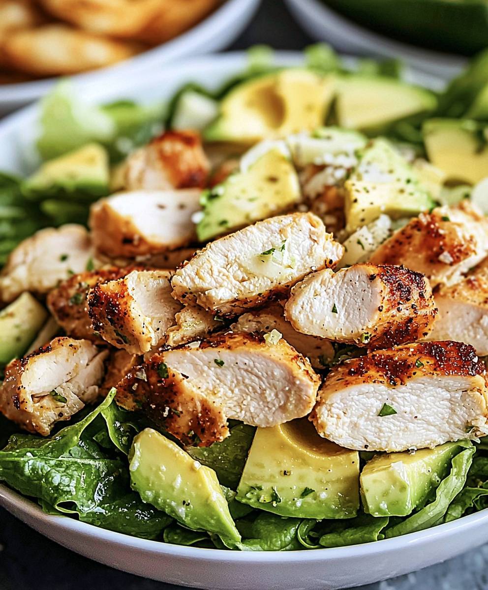 Chicken Avocado Caesar Salad