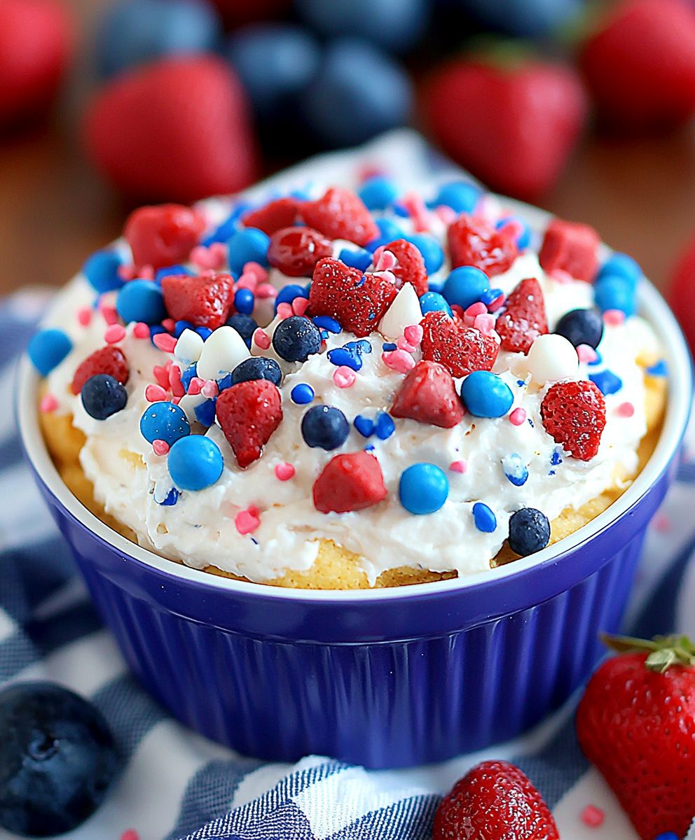 Red White Blue Cake Dip