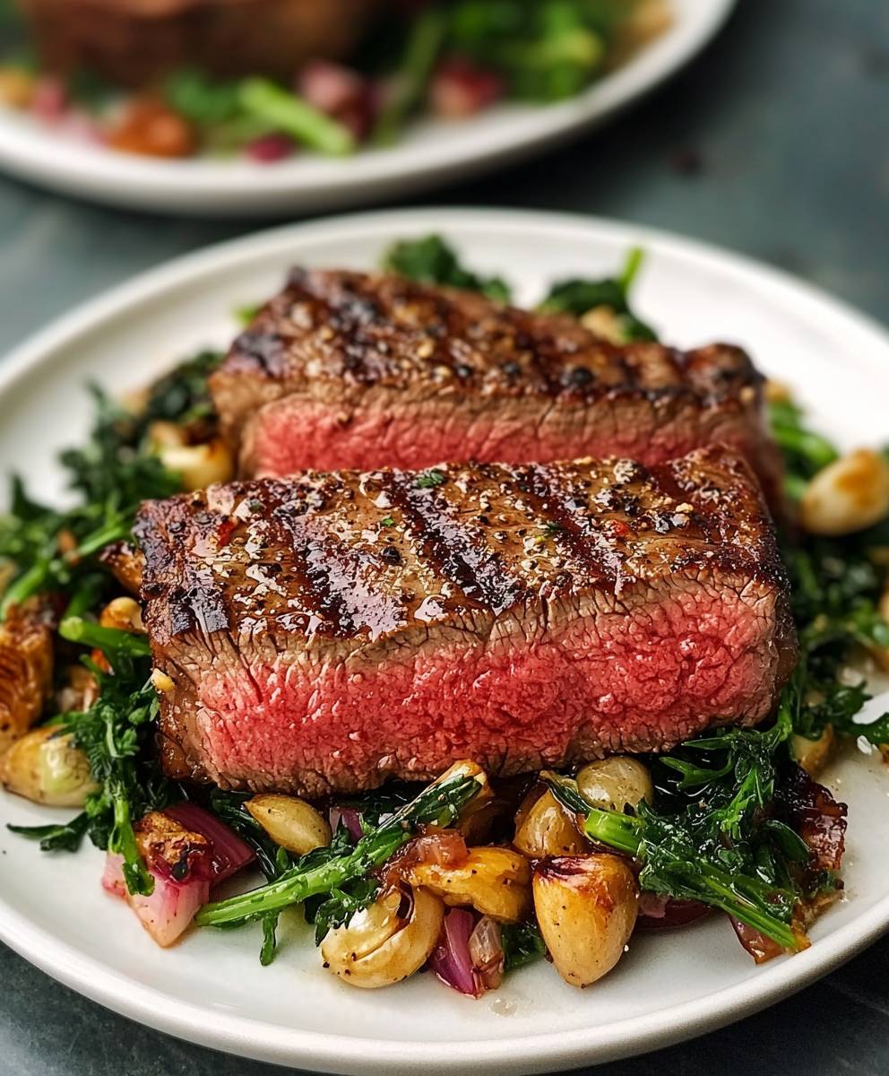 Thick steak reverse sear