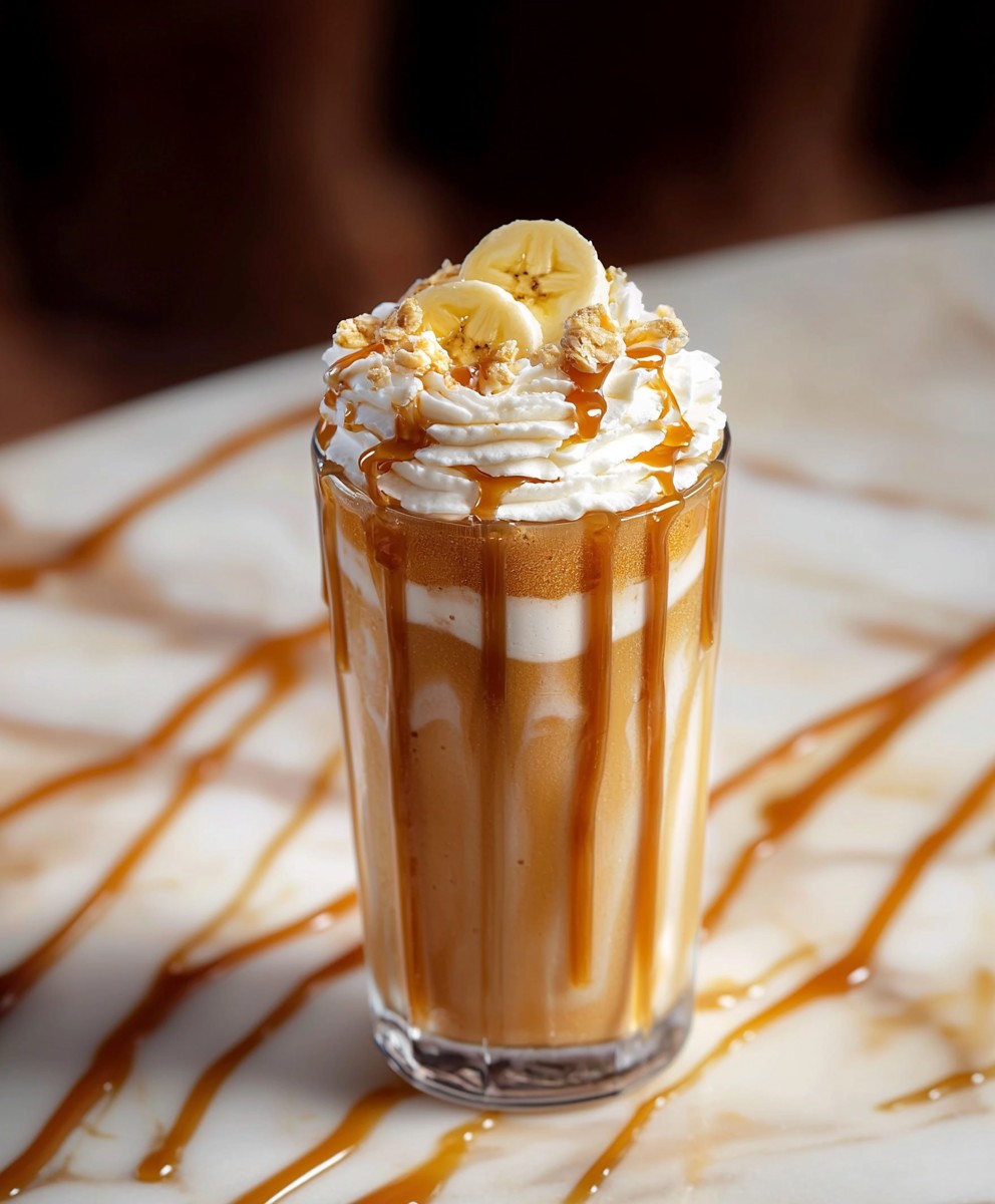 Banana Caramel Frappe