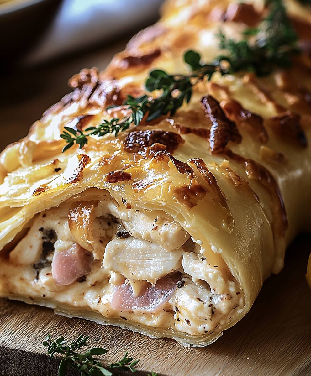 Chicken Cordon Bleu Stromboli