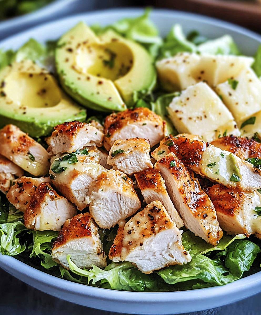 Chicken Avocado Caesar Salad