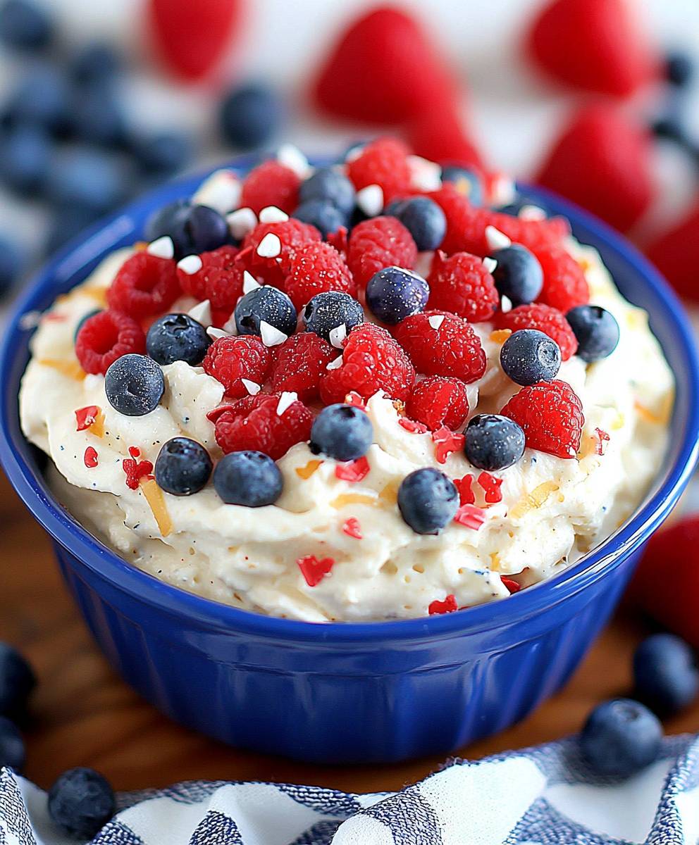 Red White Blue Cake Dip