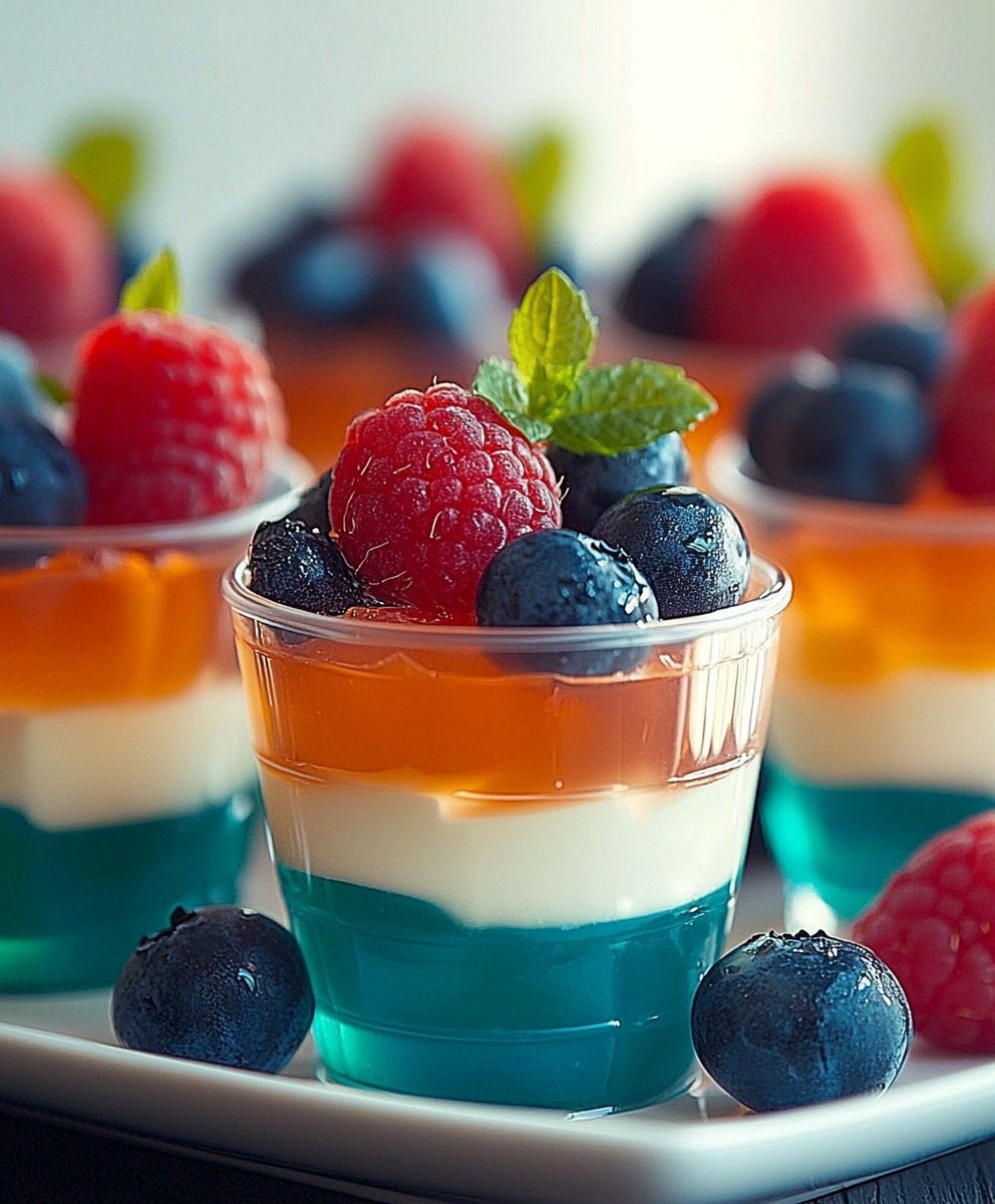 July Fruit Jello Cups