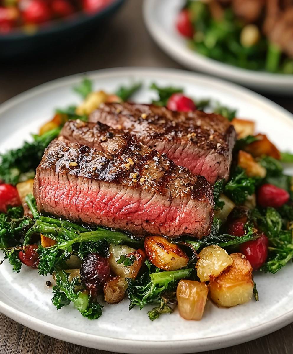 Thick steak reverse sear