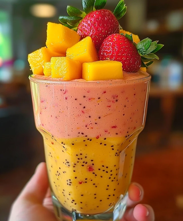 Tropical Strawberry Mango Smoothie