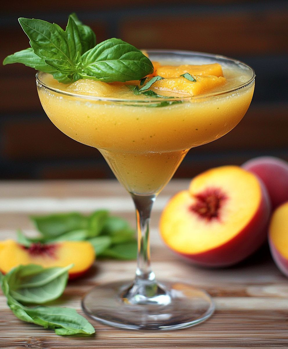 Peach Basil Margaritas
