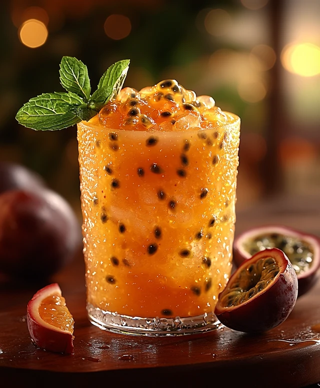 Passion Fruit Hurricane Cocktail