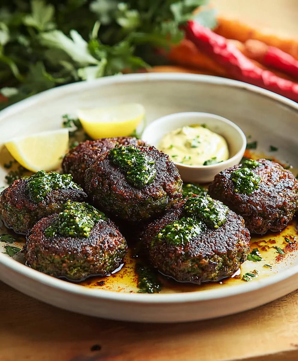Falafel with Black Olives Harissa