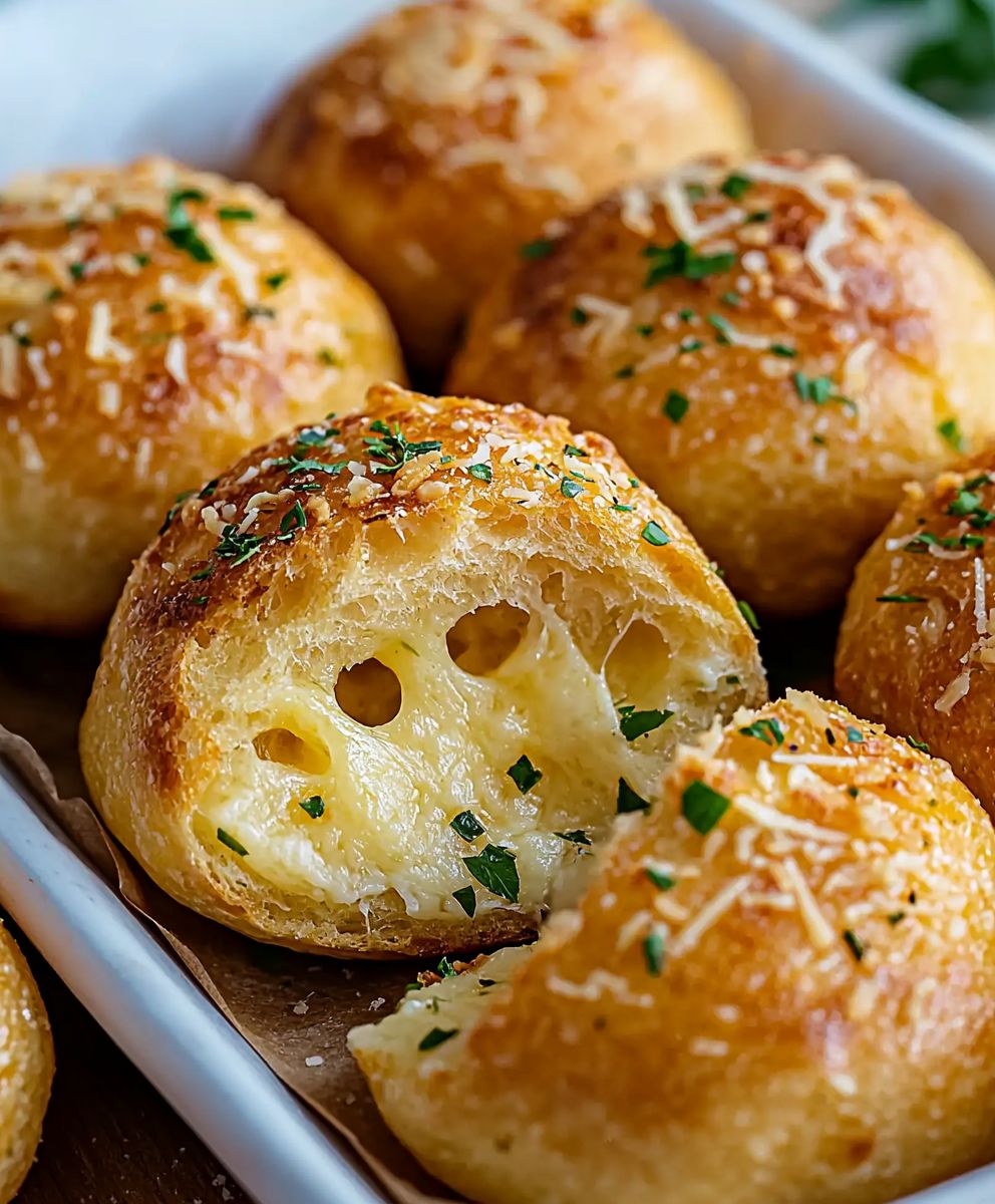 Garlic cheese bread bites