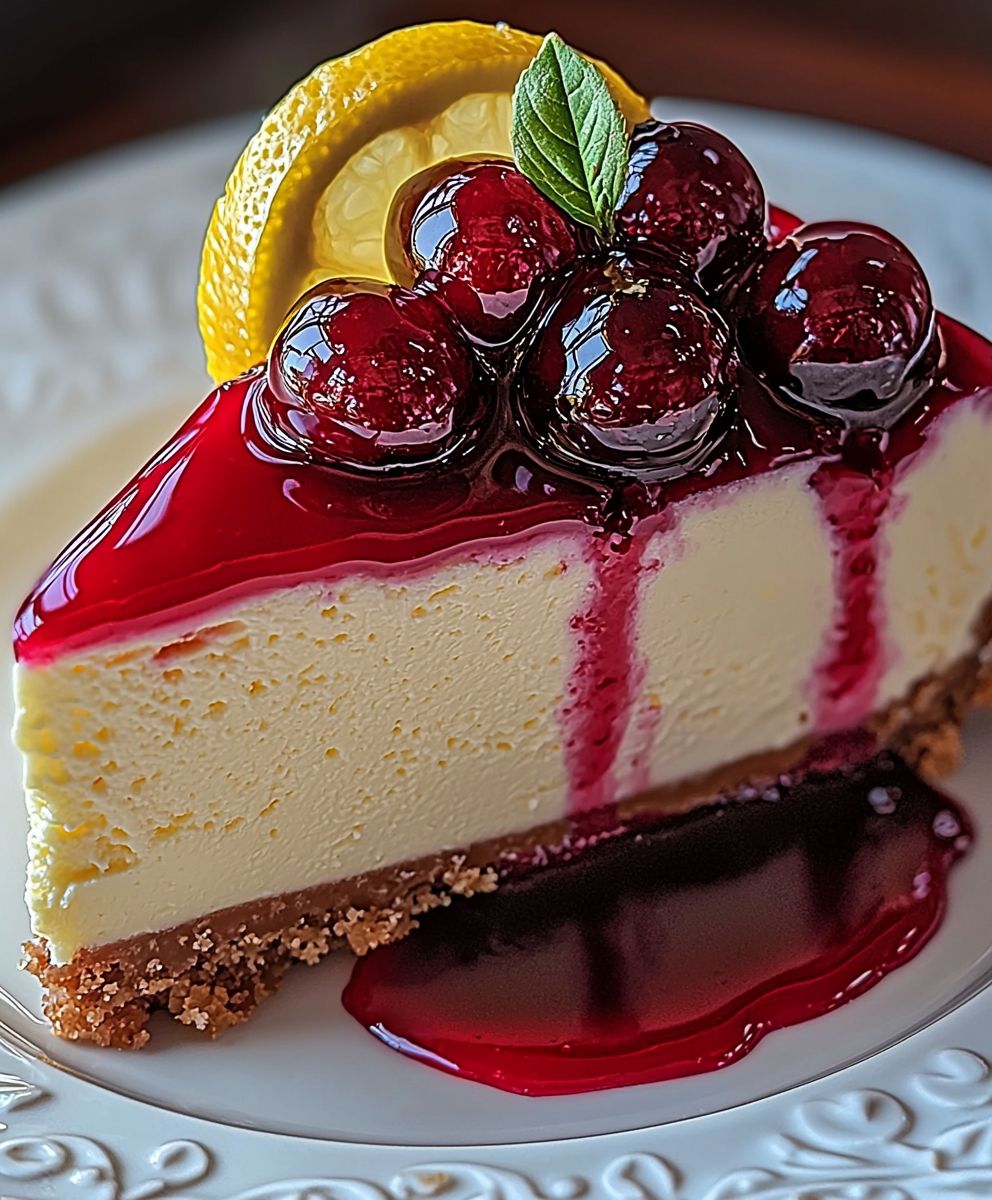 Cherry Lemon Cheesecake