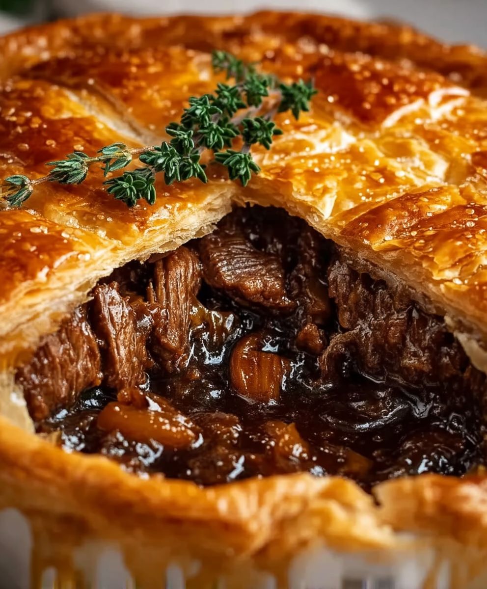 Steak and onion pie