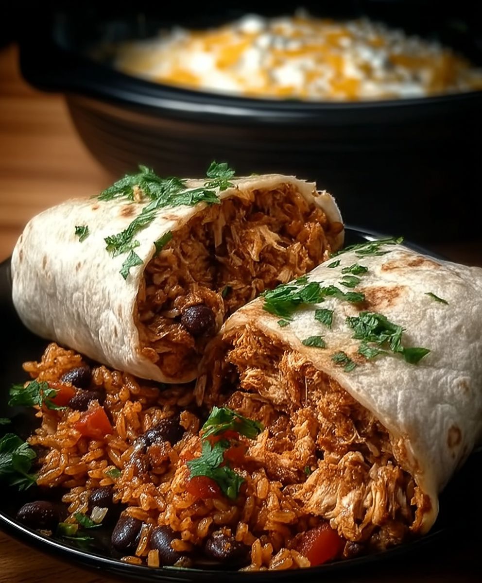 Chicken burrito topping