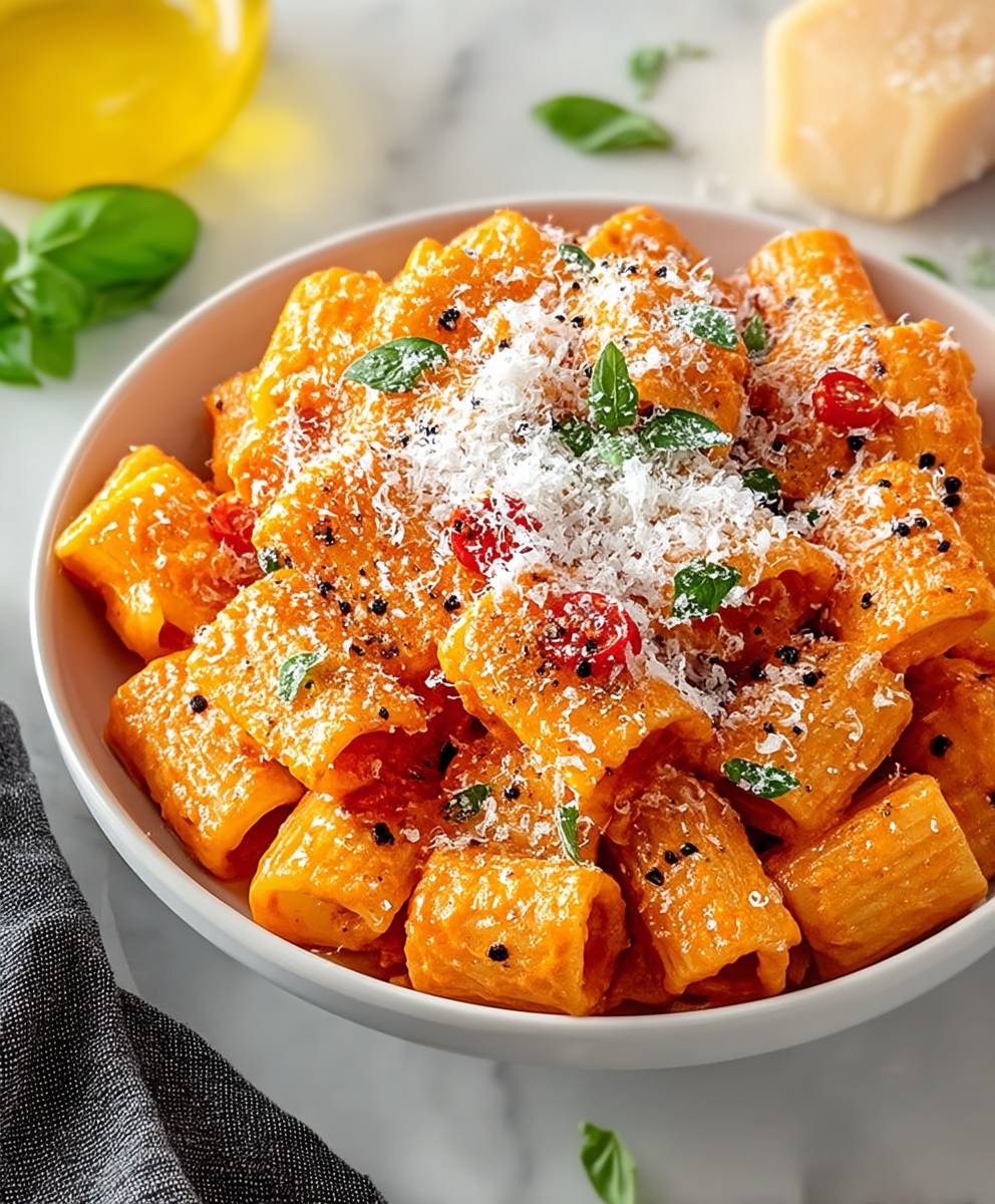 Creamy Tomato Rigatoni Pasta