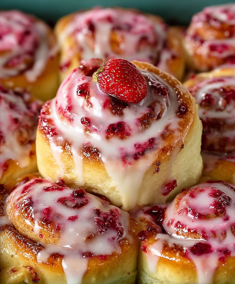 Strawberry Cinnamon Rolls
