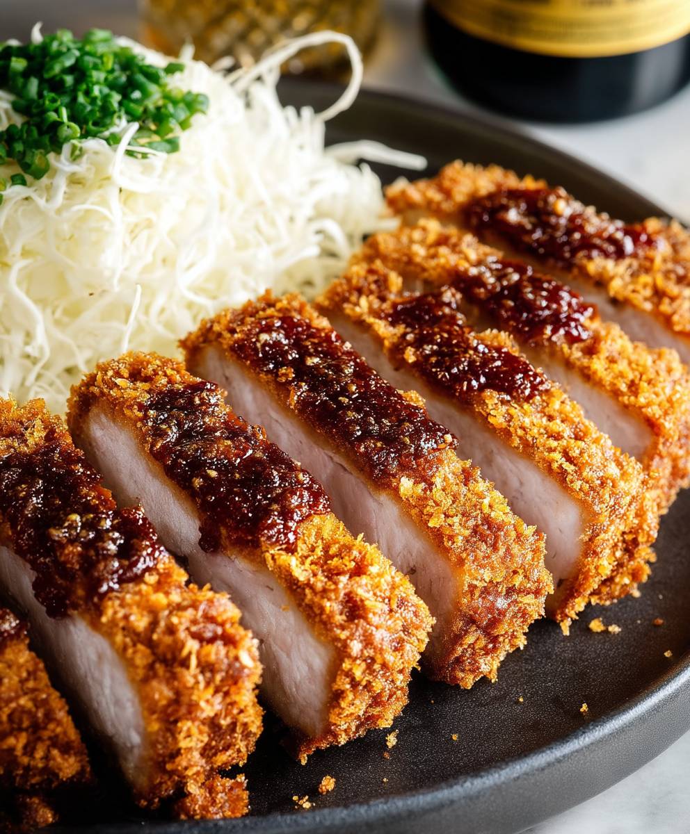 Oven baked pork tonkatsu