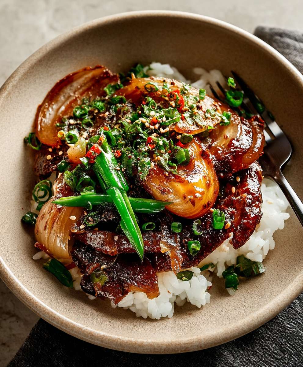 Onion stir fry