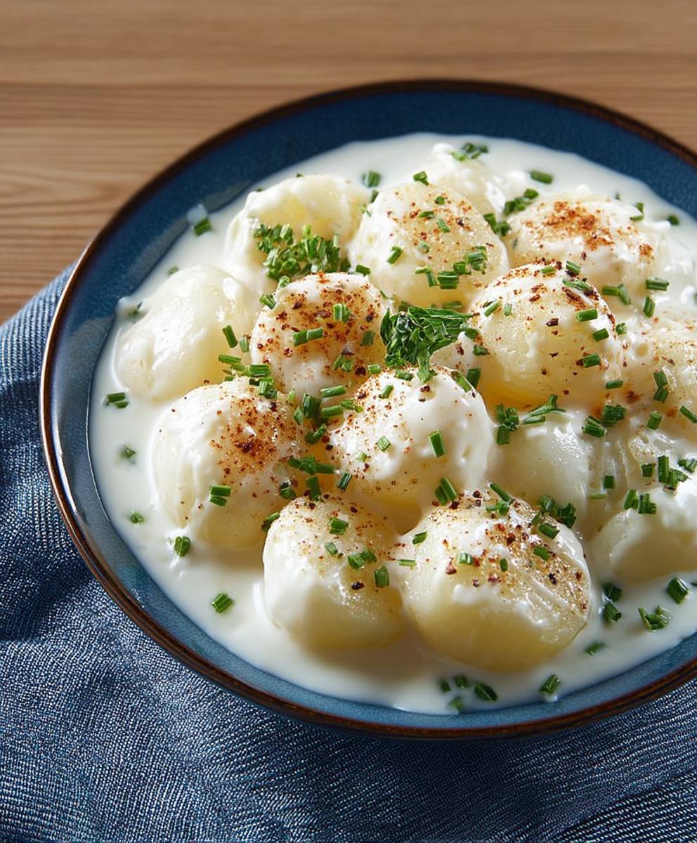 Creamed onions