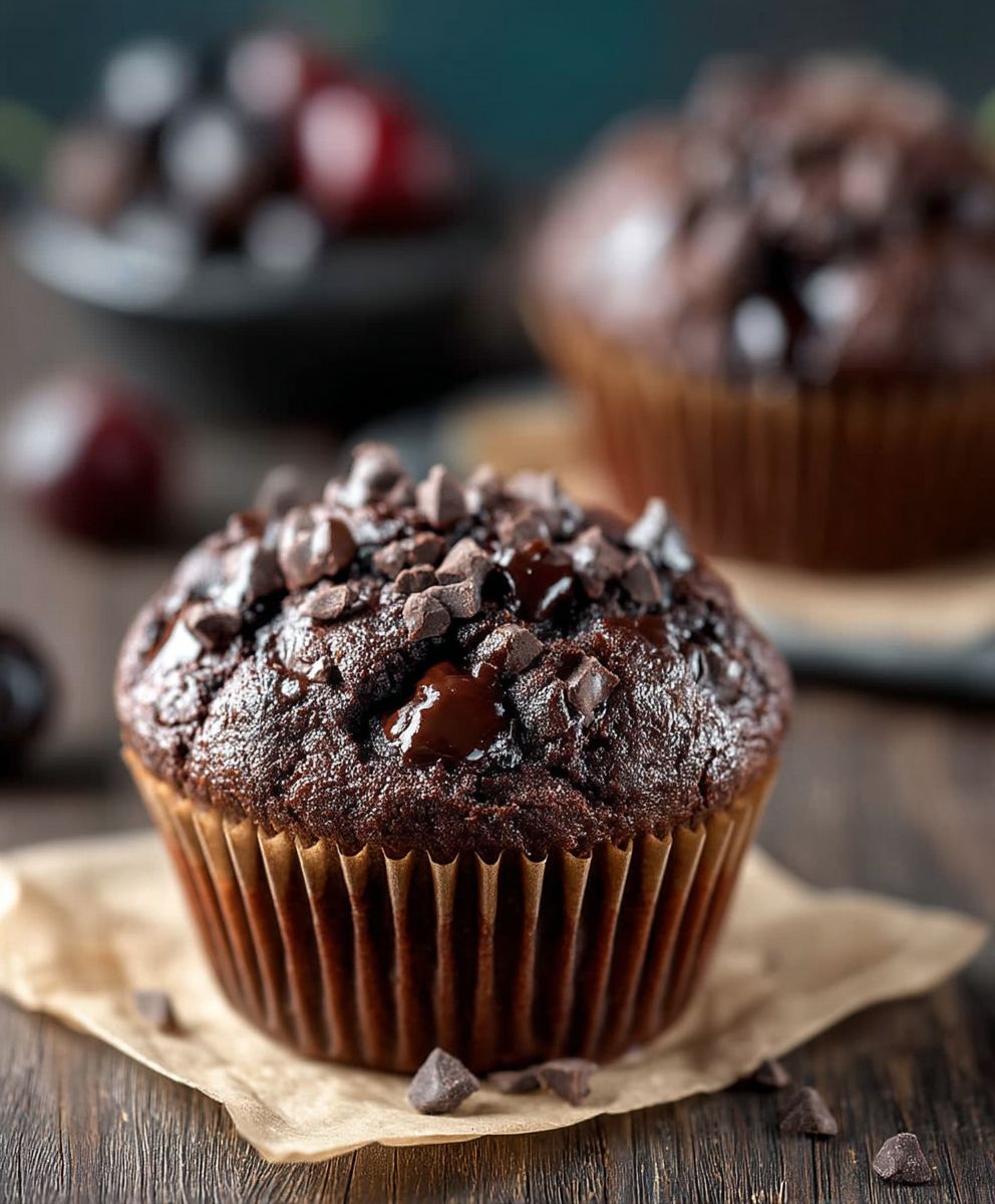 Chocolate Cherry Muffins