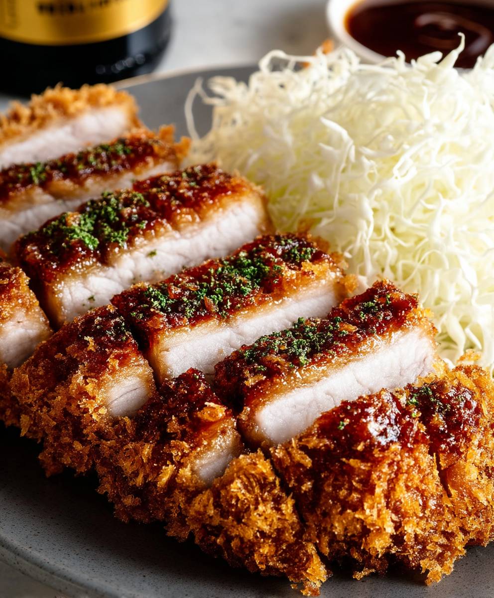 Oven baked pork tonkatsu