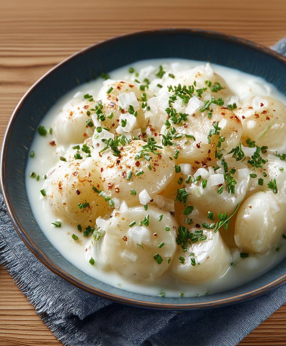 Creamed onions