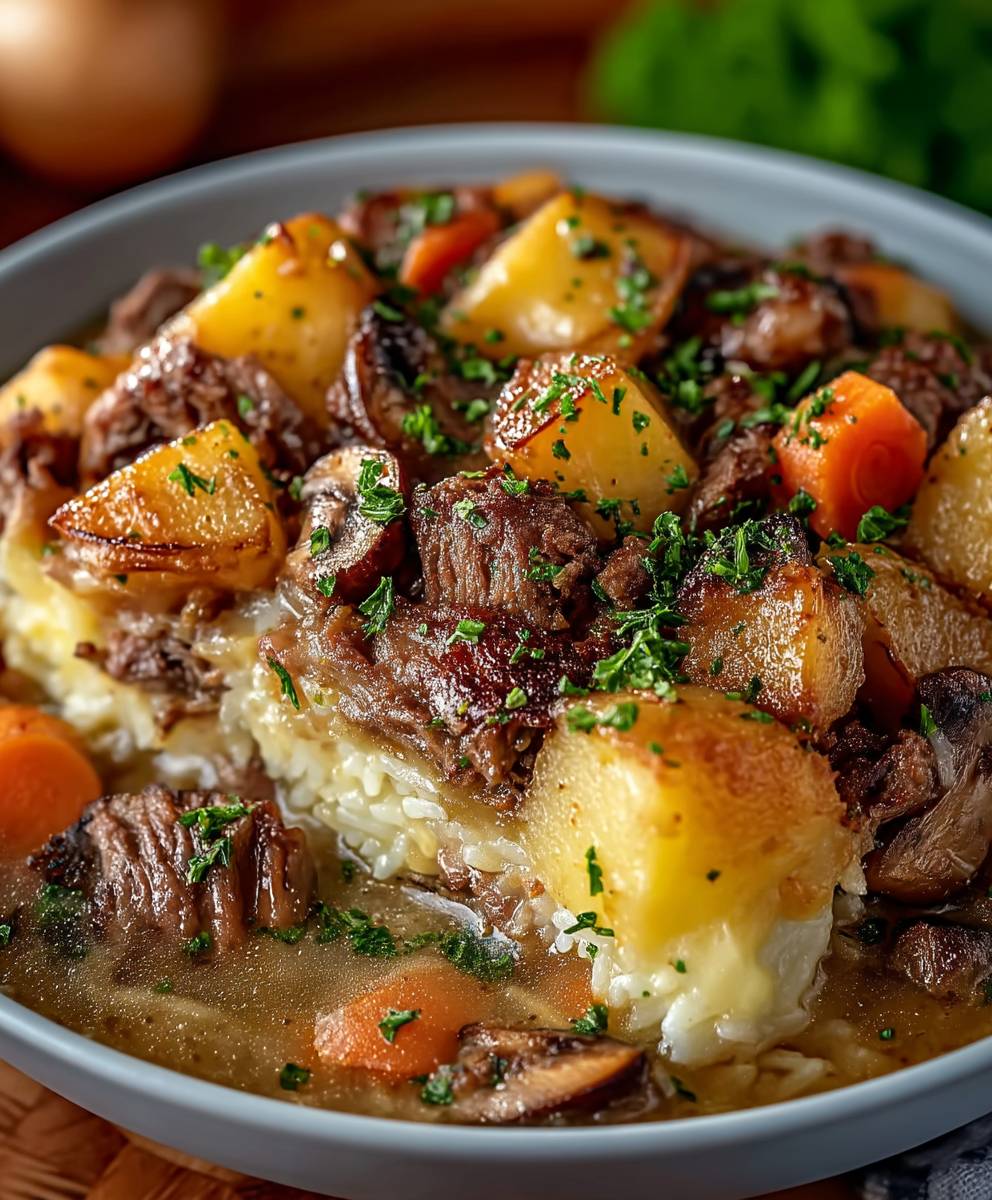 French Onion Beef Casserole