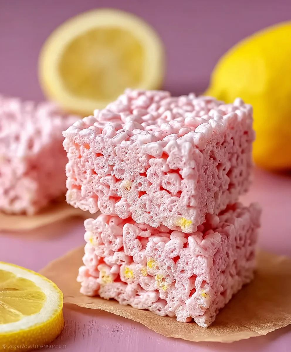 Delicious Pink Lemonade Rice Krispie Treats: Easy No-Bake
