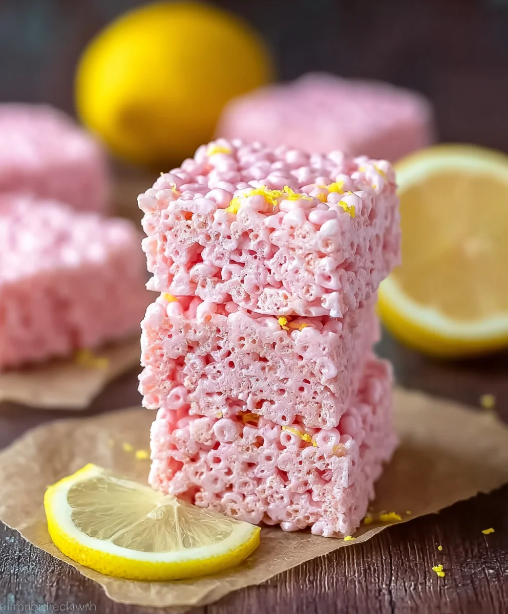 Delicious Pink Lemonade Rice Krispie Treats: Easy No-Bake