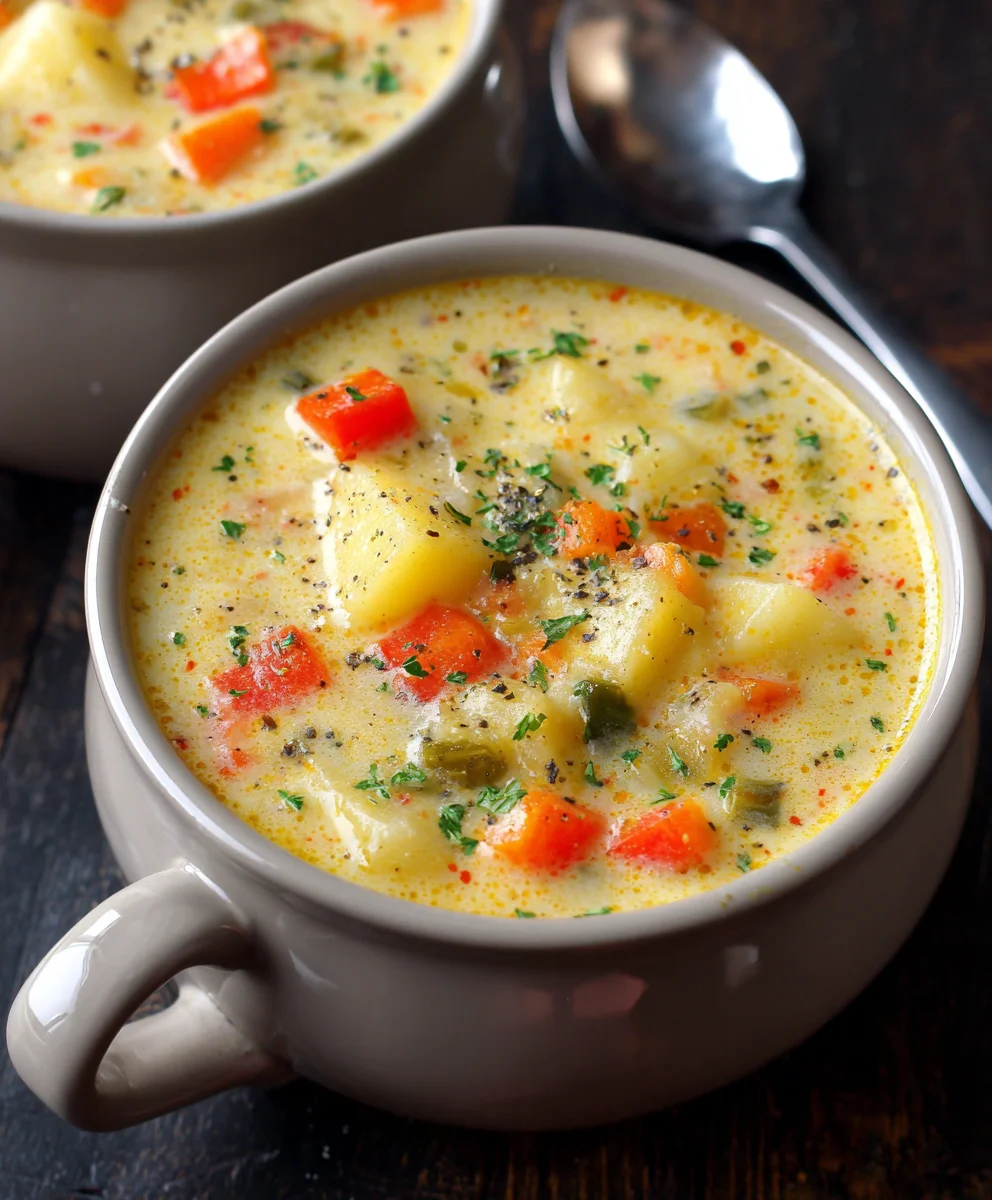 Easy One Pot Creamy Vegetable Soup