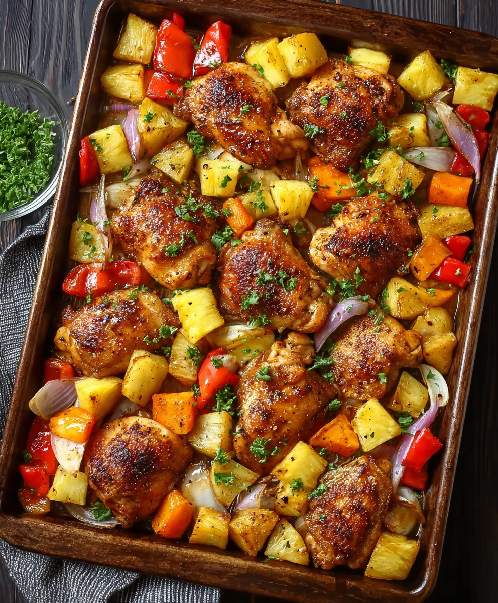 Hawaiian Chicken Sheet Pan
