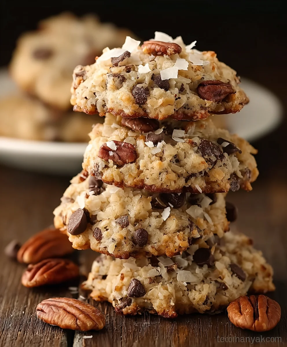 Chocolate Pecan Coconut Cookies