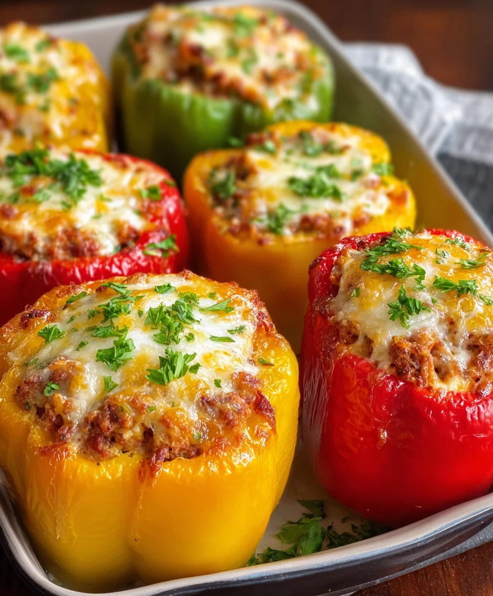 Classic Stuffed Bell Peppers: Easy Beef & Rice Recipe