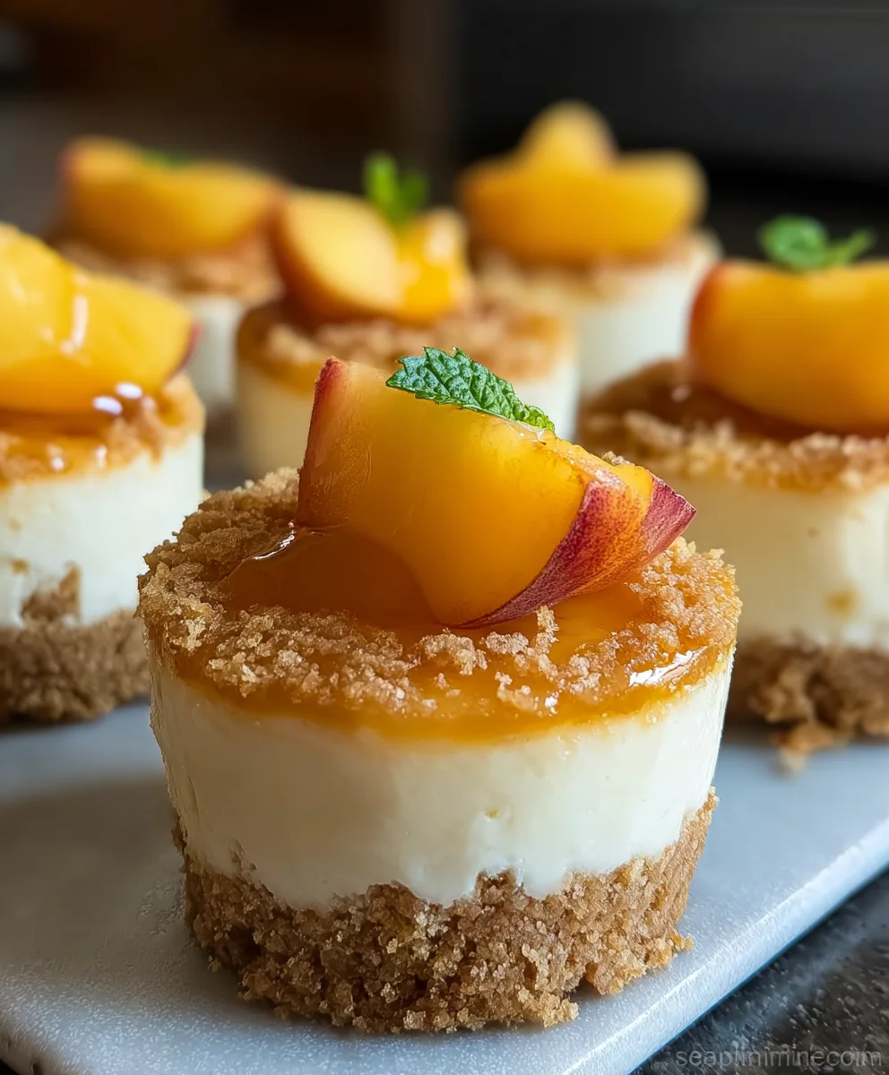Peachy Cheesecake Bites