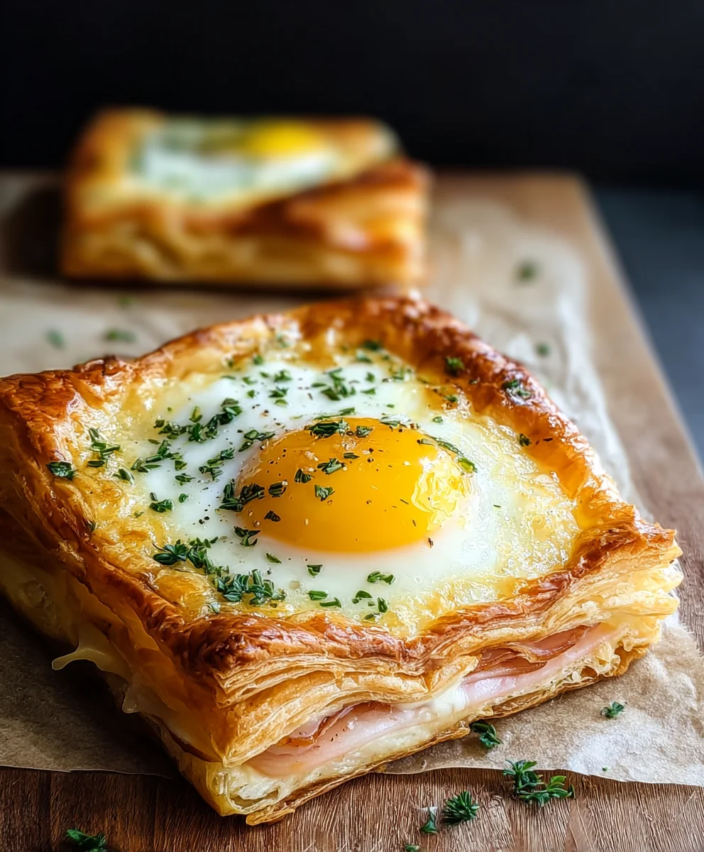 Gourmet Puff Pastry Croque Madame