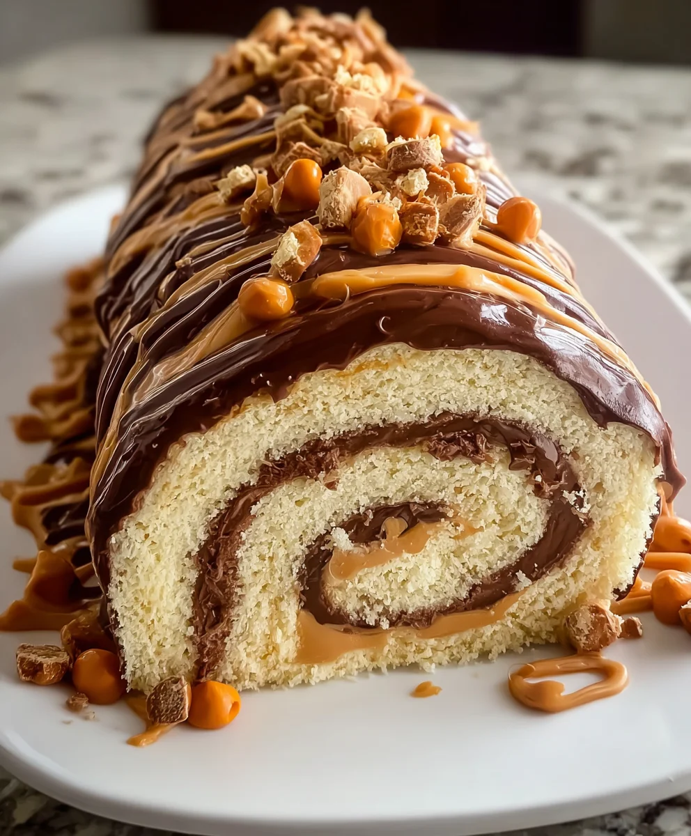 Reese's Peanut Butter Cup Roll Cake